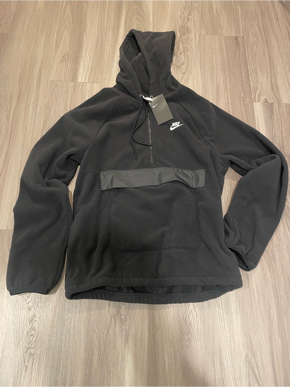 New Men’s Nike Sportswear Club — Blk — Winterized  half- zip Fleece Jacket — S